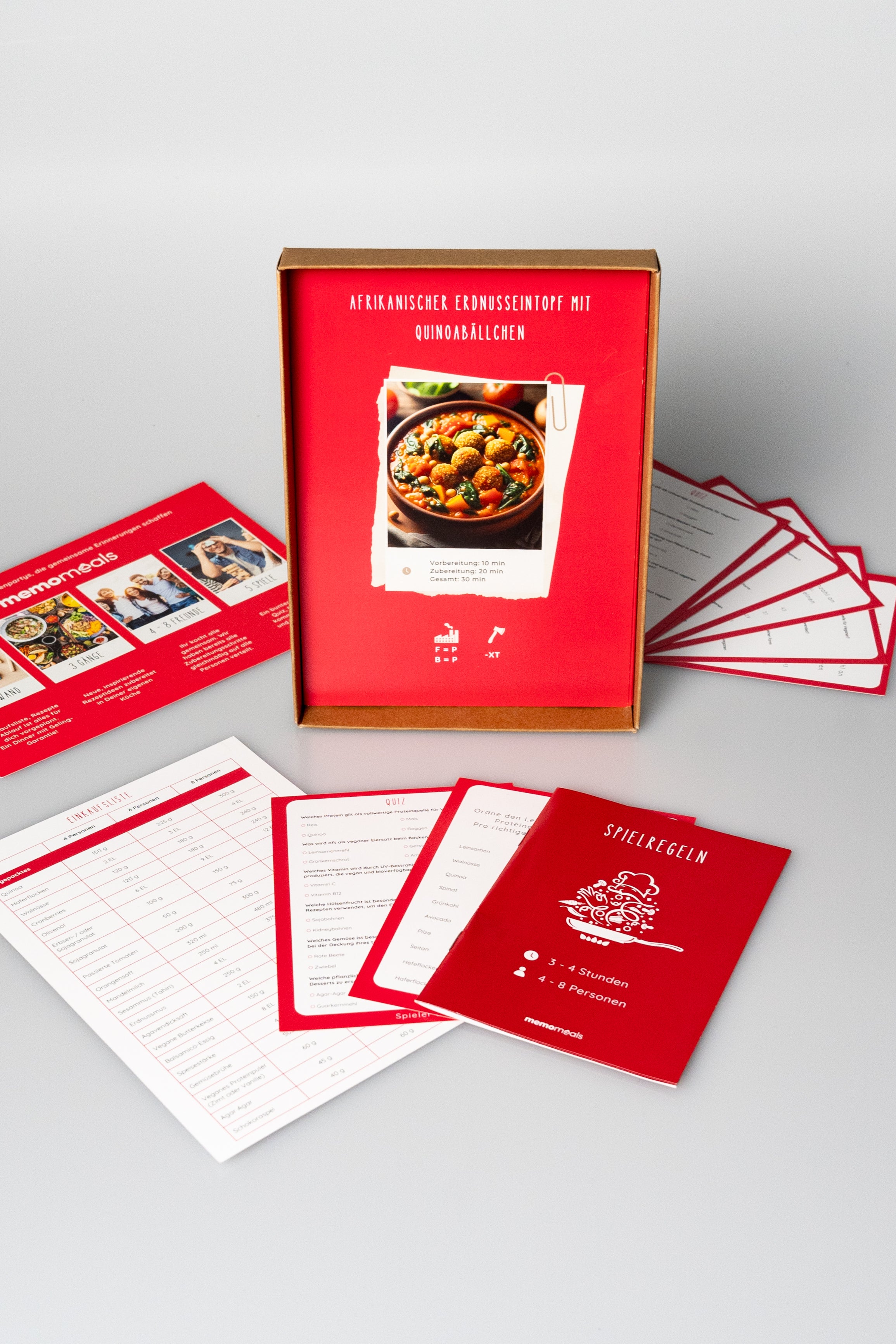 memomeals Erlebnisbox, regalfertig verpackt für den Einzelhandel
