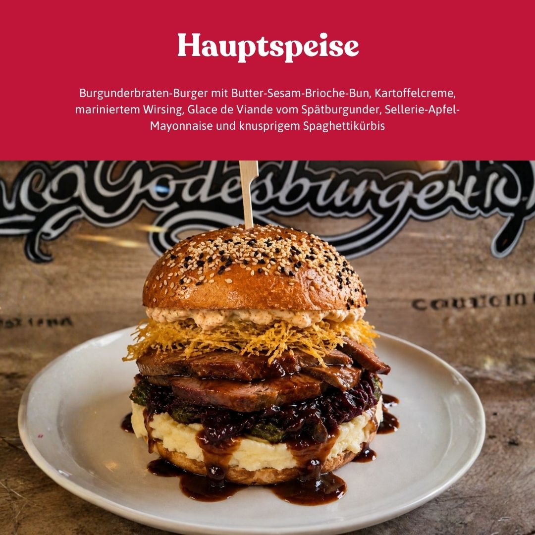 Godesburger „Harvest & Play Dinner" – Genussabend in Bad Godesberg